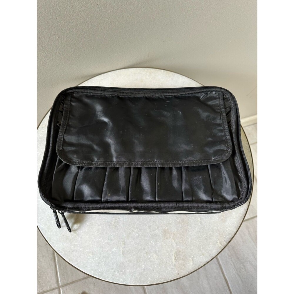 Vasker Black Makeup Artist Brush Organizer Palette Case Travel Zip Pouch 14”x10”